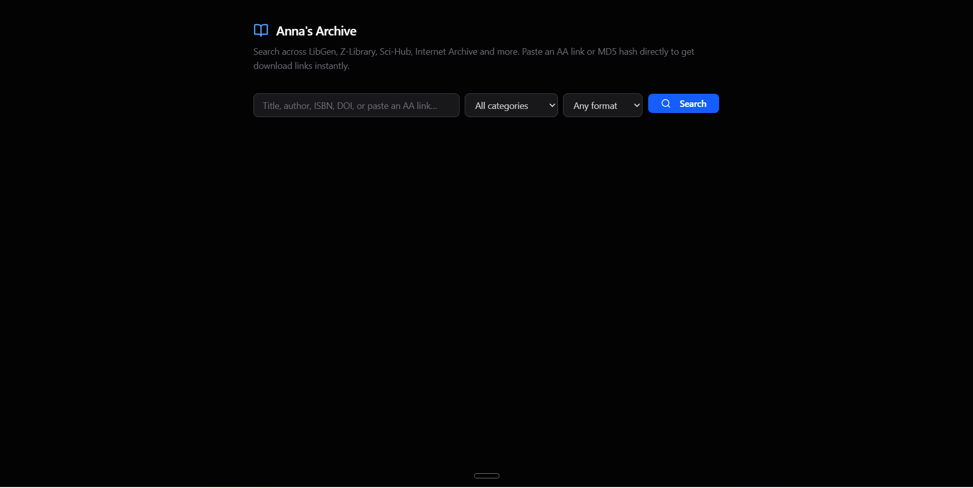 Anna's Archive Download dashboard interface