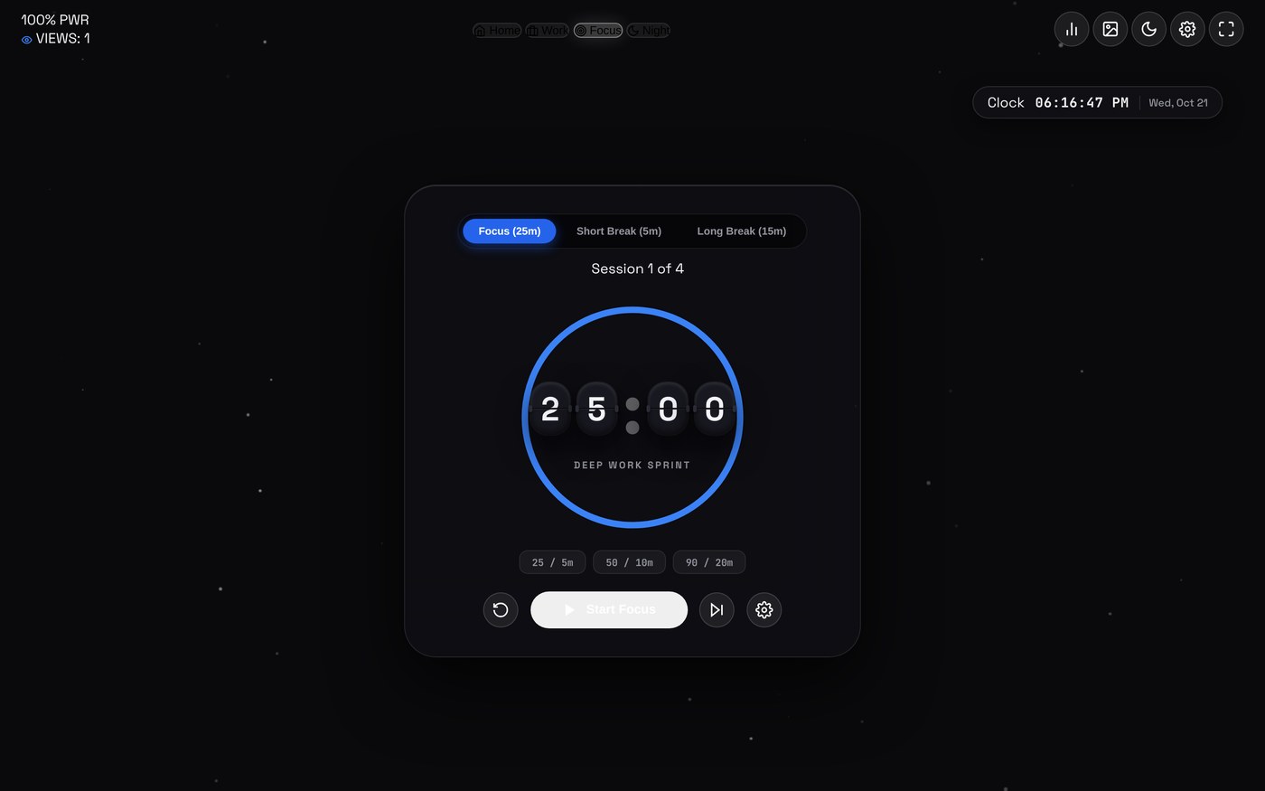 StandBy Mode Pro focus mode