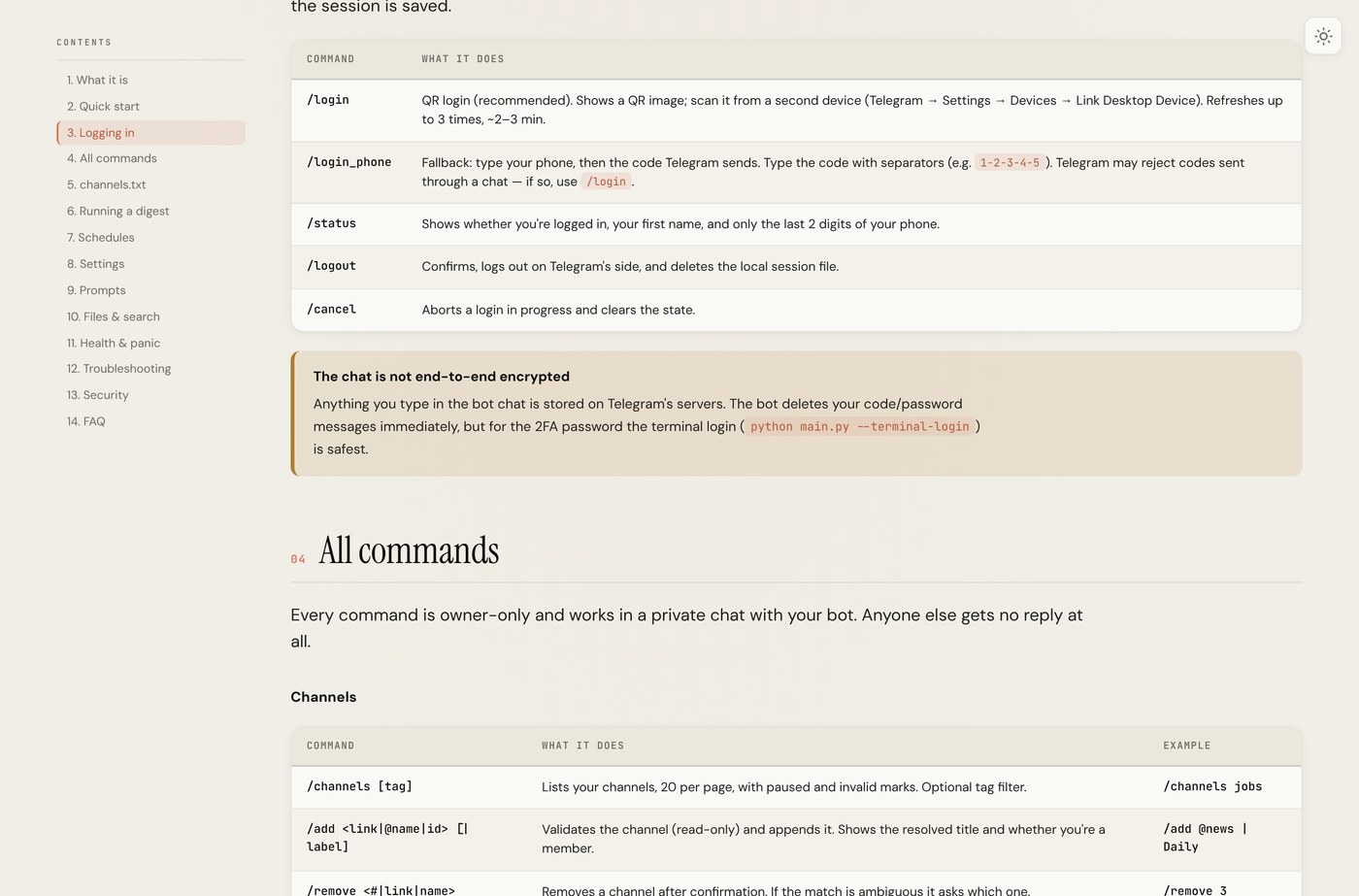 tg-digest command reference